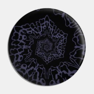 Black Spiral Lace Goth Print Pin