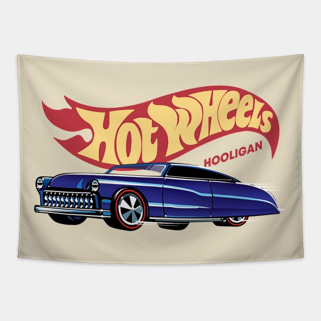 1967 Retro Hooligan Car Tapestry by tiwkokon