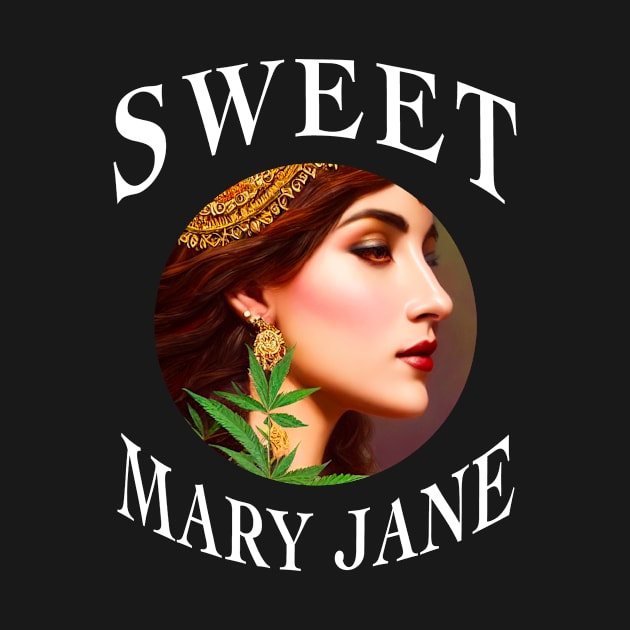 THC Pot Leaf | Support Medical Marijuana Weed. Sweet Mary Jane. A portrait of beautiful marijuana goddess by aditchucky