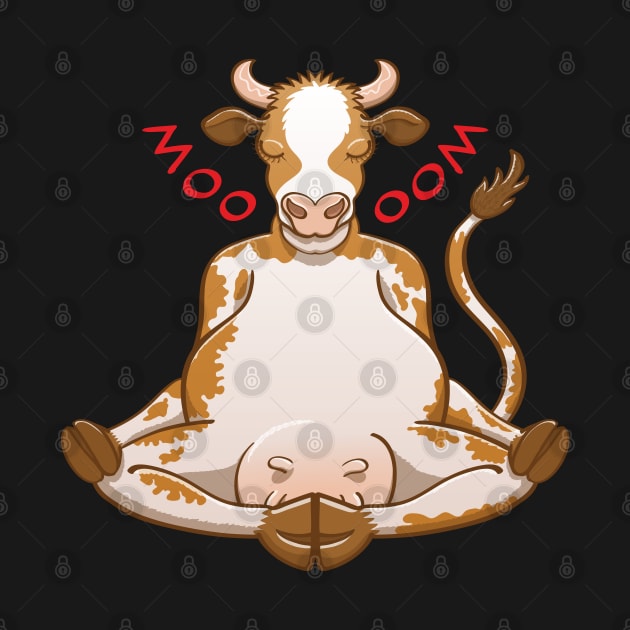 Beautiful cow meditating and changing moo by oom by zooco