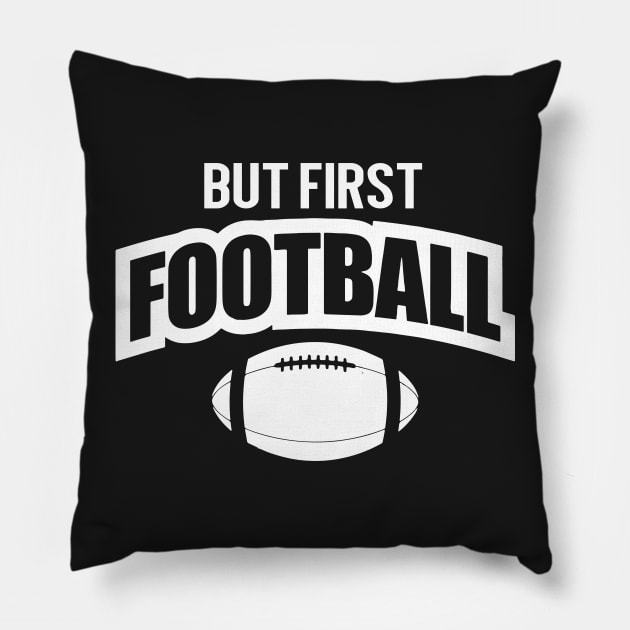 First Football tshirt, sports shirt Pillow by BlabberBones