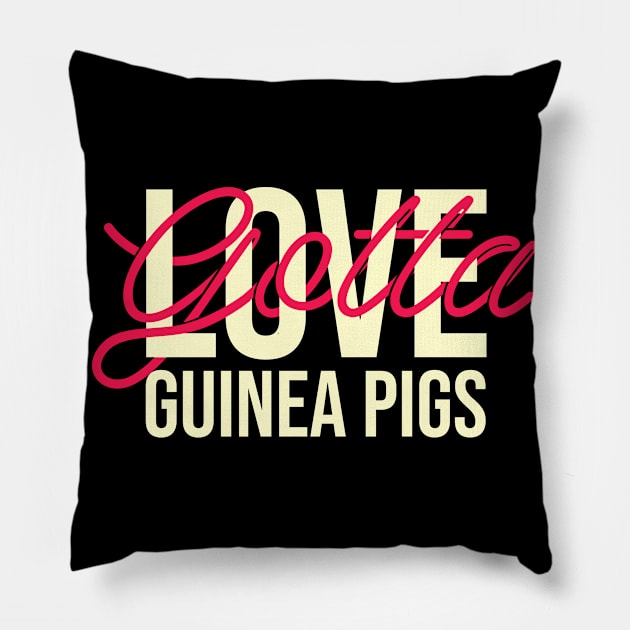 Guinea pigs lover gift. Perfect present for mother dad friend him or her Pillow by SerenityByAlex