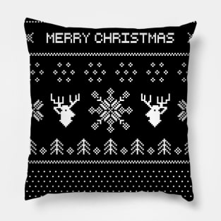 pixel deers christmas Pillow