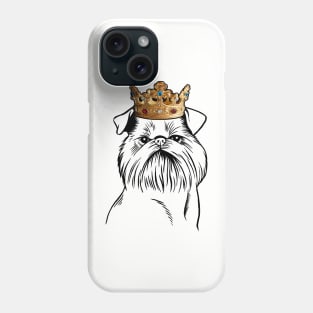 Brussels Griffon Dog King Queen Wearing Crown Phone Case