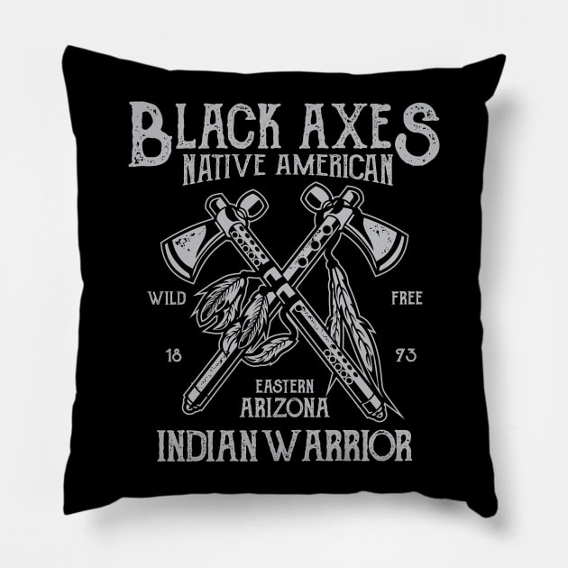 Black Axes Pillow by DesignedByFreaks