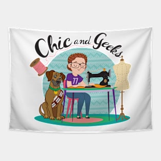 Chic and Geeks, LLC Logo Tapestry