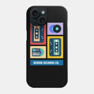 Vintage Rewind Record Co. Graphic & Text Tee Phone Case