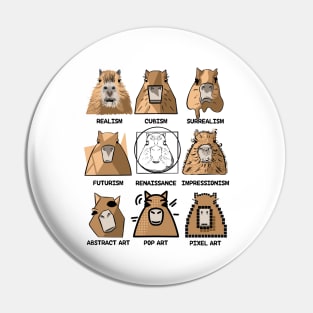 Capybaras Funny Capybara Face Rodent Ok I Pull Up Capybara Pin