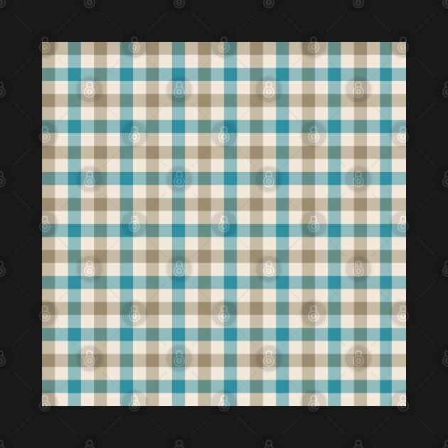 Classic Gingham Check in teal and turquoise by FrancesPoff