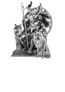 God Odin - Bravery Is Half The Victory - Viking Mythology Magnet