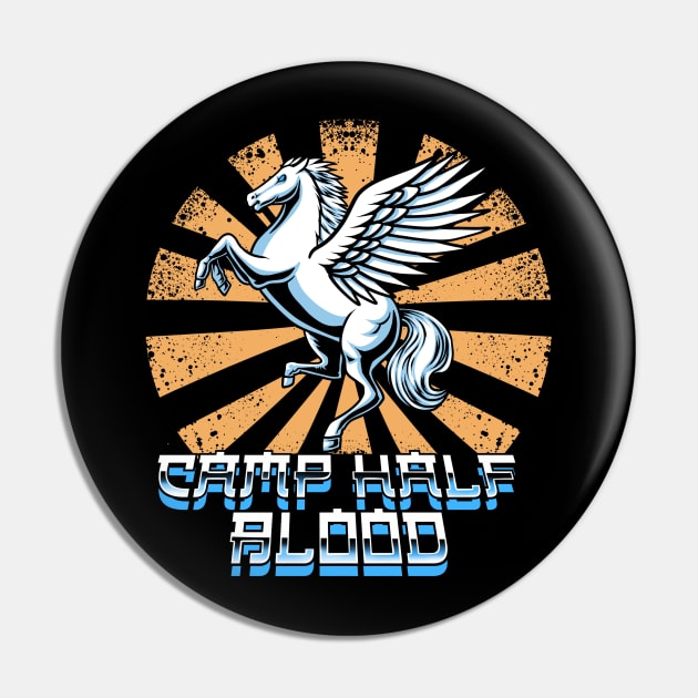 Camp Half Blood Retro Percy Jackson Pin by thelazyshibaai