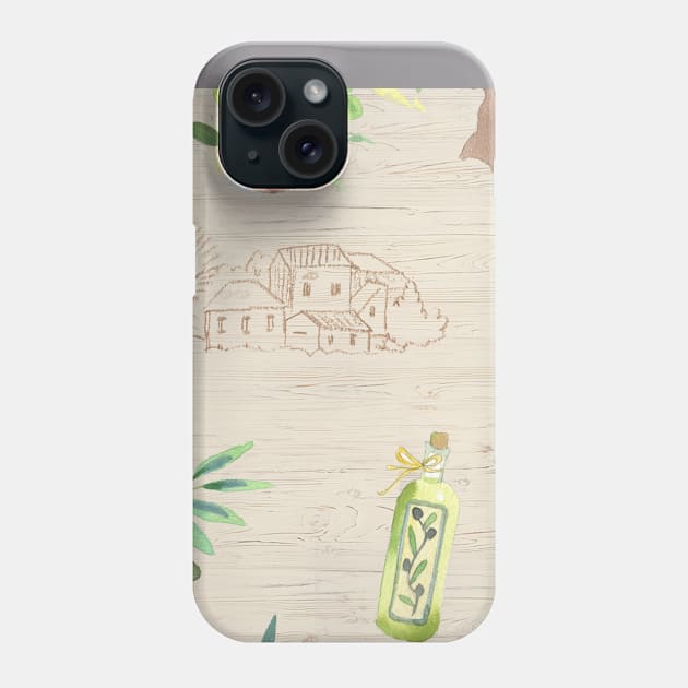 Provence style pattern about olive oil Phone Case by sonaart