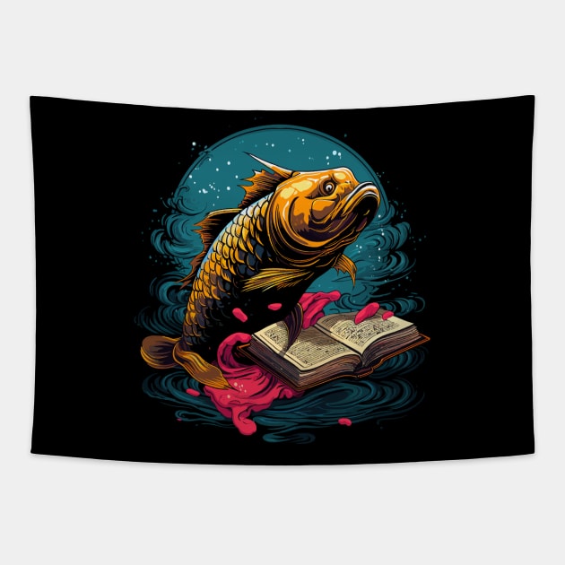 Arowana Reads Book Tapestry by JH Mart