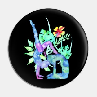 Acro Yoga Flora Girls Pin