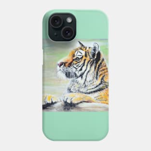 Curious Tiger Painting Phone Case