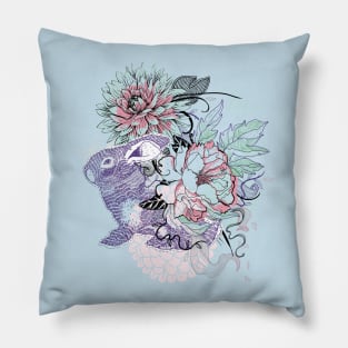 Floral Rabbit Pillow