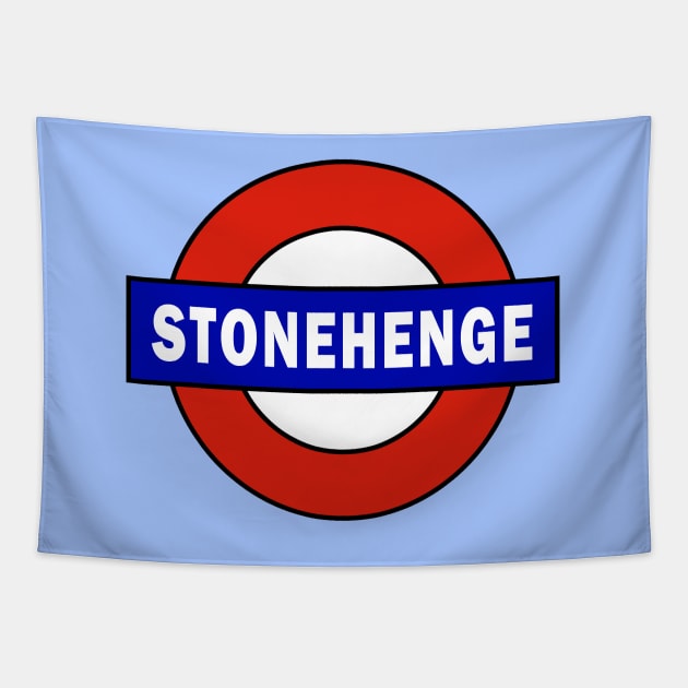 Stonehenge Train Station Tapestry by Lyvershop