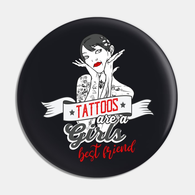 Tattoos are a Girls Best Friend Pin by Foxxy Merch