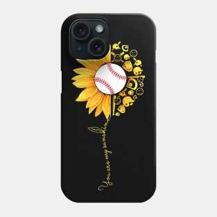 You Are My Sunshine Sunflower Baseball Phone Case