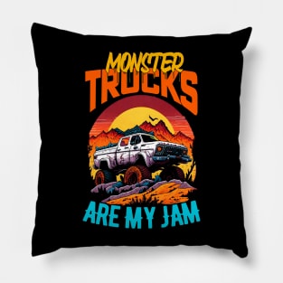 Monster Truck are my Jam Funny Pillow