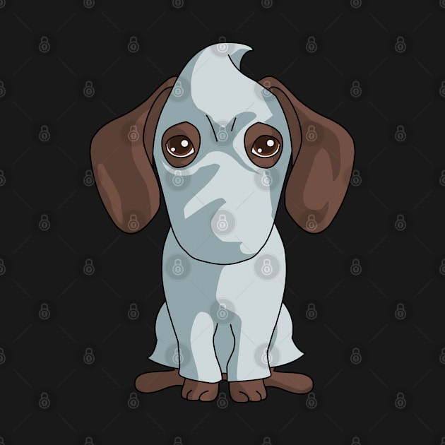 Cute Dachshund Ghost Funny Ghost Boo Halloween Gift for Dog Lovers by Blink_Imprints10