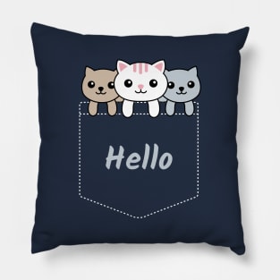 Hello Cute Kittens In Your Pocket Pillow