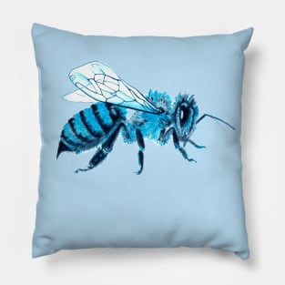 Blue Bee Pillow