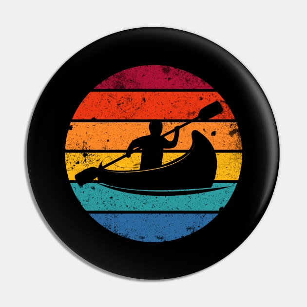 Canoeing retro Design Pin by Foxxy Merch