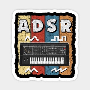 ADSR Vintage Analog Synthesizer Gift Retro Synths Magnet