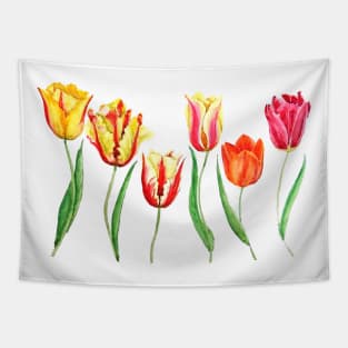 colorful tulips Tapestry