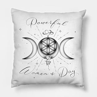 Symbols of Feminine Power (Infinite Love, Moons, Light, Life) Pillow