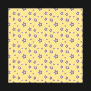 purple + yellow retro daisies T-Shirt