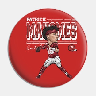 Patrick Mahomes Kansas Cartoon Pin