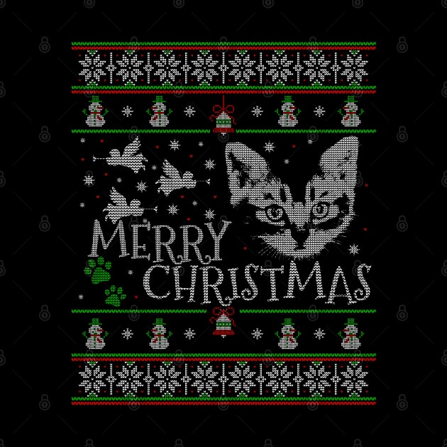 Cute American Shorthair Christmas Cat Snow Man - American Shorthair Christmas Cat by giftideas