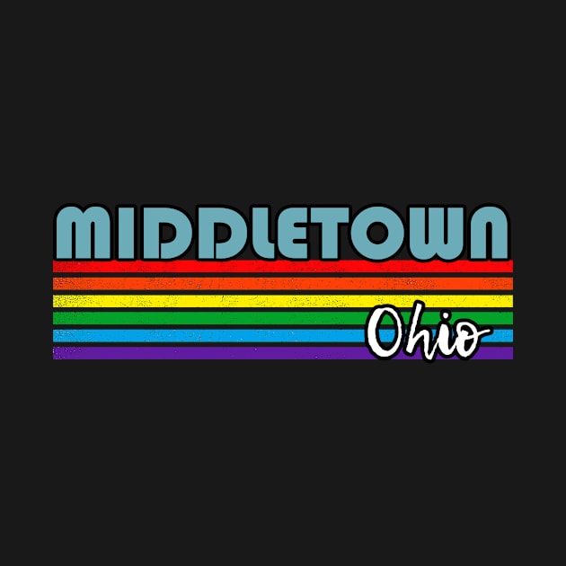 Middletown Ohio Pride Shirt Middletown LGBT Gift LGBTQ Supporter Tee Pride Month Rainbow Pride Parade by NickDezArts