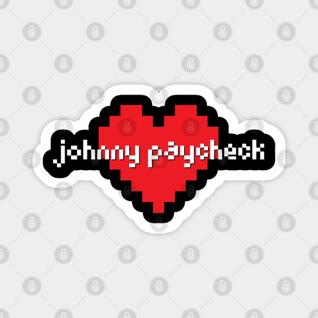 Johnny paycheck -> pixel art Magnet by LadyLily