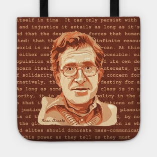 Noam Chomsky Portrait and Quote Tote