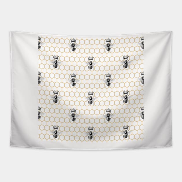 Bee Neck Gator Queen Bee Beekeper Tapestry by DANPUBLIC