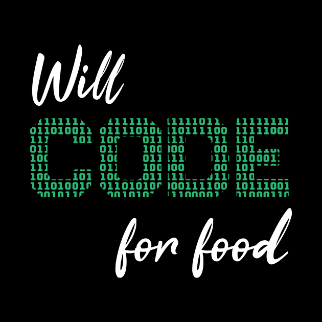 Will Code For Food by ThyShirtProject - Affiliate