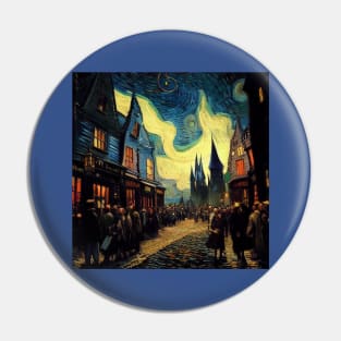 Starry Night in Diagon Alley Pin