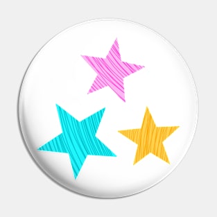 Set of three stars Pin