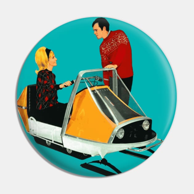 Hustler Snowmobile Pin by Midcenturydave