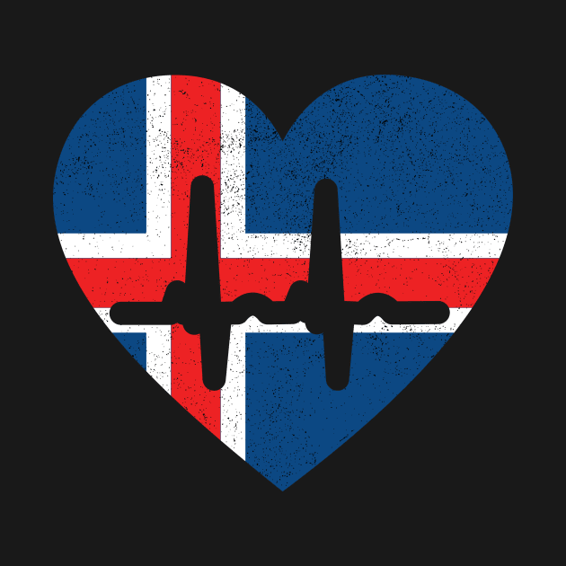 I Love Norway Norwegian Pride Heart & Heartbeat Flag Gift by twizzler3b