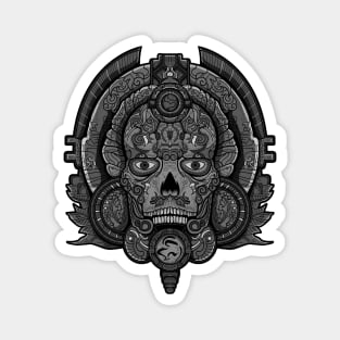 Skull Mayan Aztec Ancient Culture Totem Tribal Mexican Detail Magnet