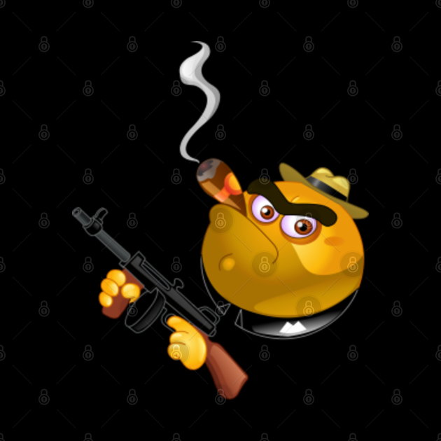 Gangster Emoticon Gangster Pin TeePublic
