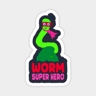 worm  super hero Magnet