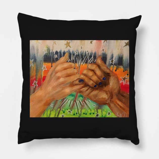 Pinky Swear (1,2,3,4) Pillow by YaebaArts