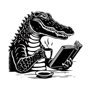 Funny Bookworm Alligator Vintage T-Shirt