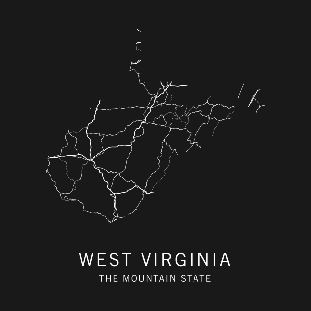 West Virginia State Road Map by ClarkStreetPress