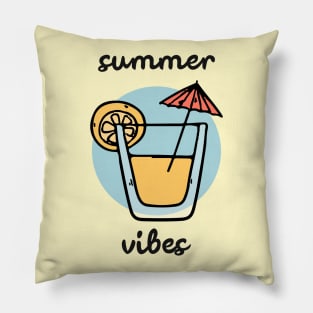 Summer Vibes Positive Motivational Quotes Gift Pillow